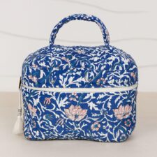 Vanity Pouch- Blue paisley